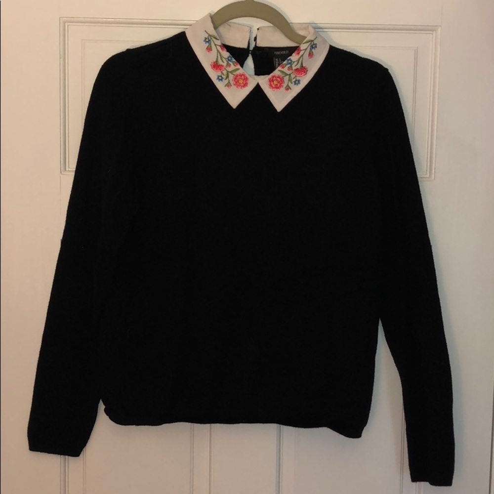 Black long sleeve, light sweater